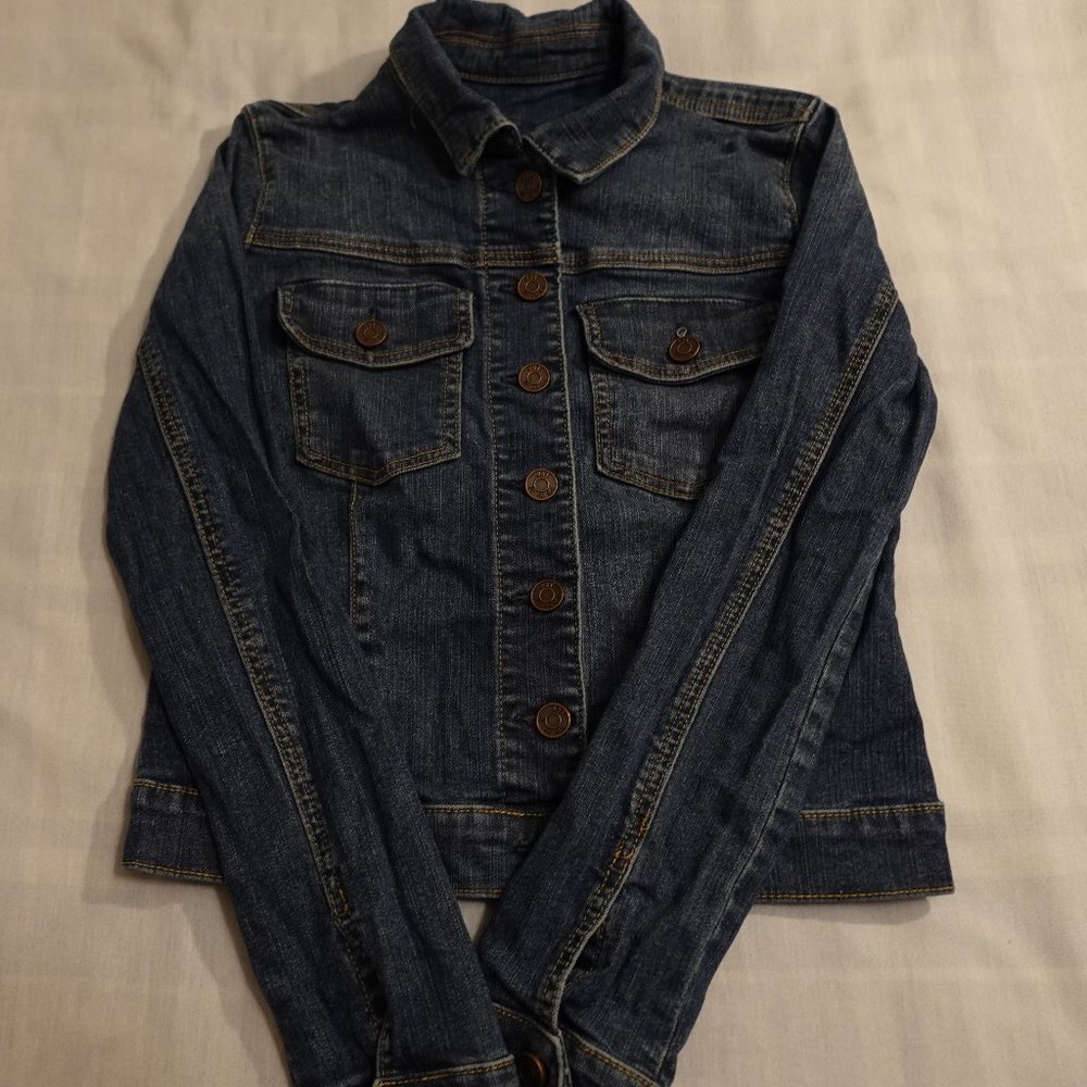 Kut from the Kloth jean jacket women's small medium‎ indigo blue denim